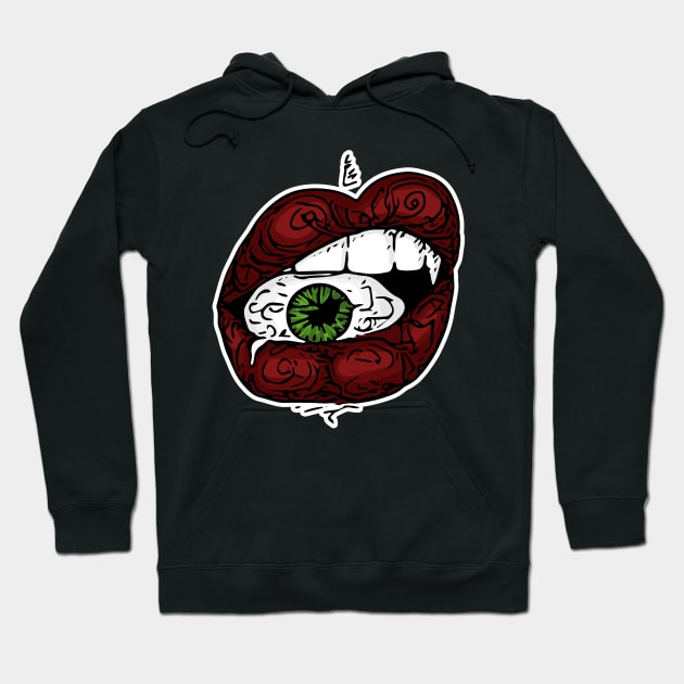 eye lips Hoodie by Gumdrop